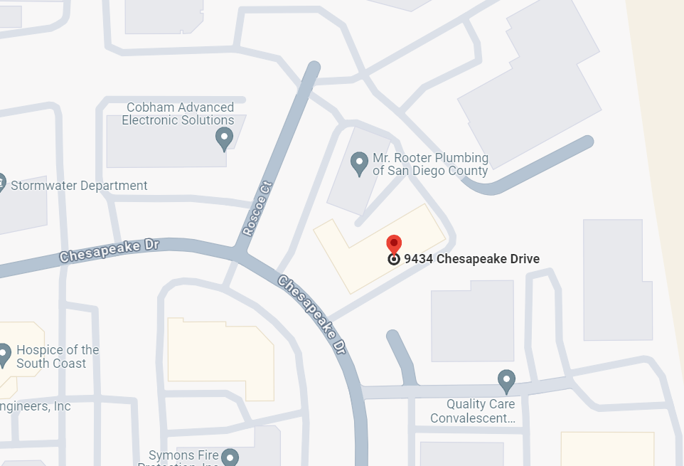 Zoom in map of Makello and Green Energy EPC Office at 9434 Chesapeake Dr, Suite 1210, San Diego, CA 92123