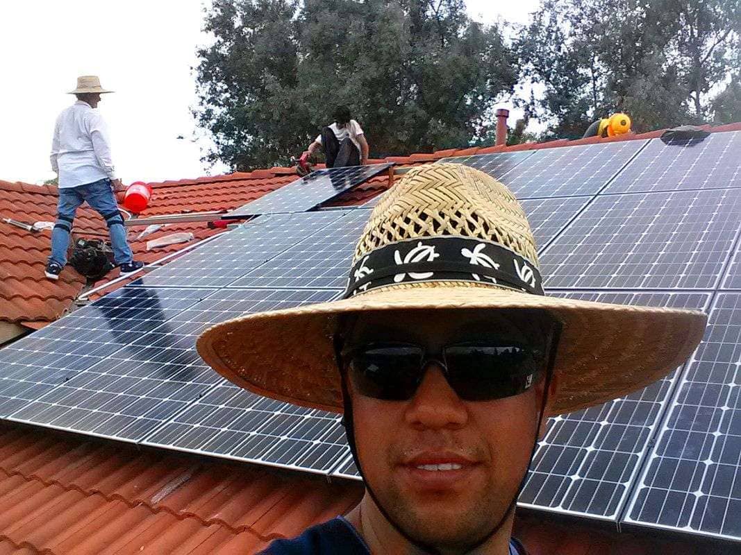 Green Energy EPC Solar PV installation team: Phil Salamone, Bryce Eulitt, Albert Belardes.